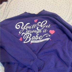 Purple Graphic Sweatshirt